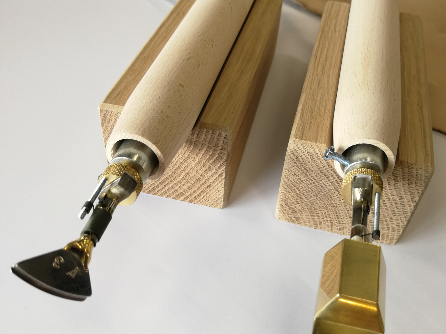 manche maroquinier en bois